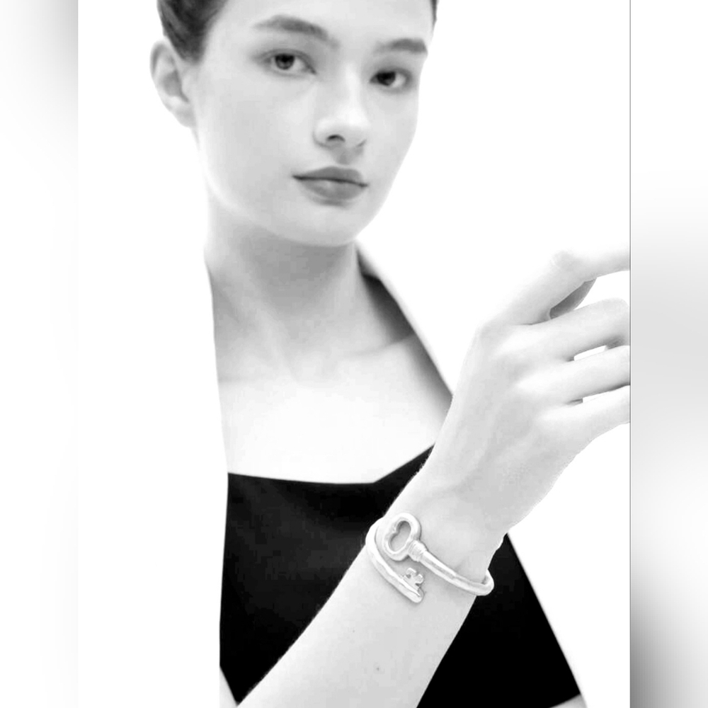 Hammered Key Bangle - image 5